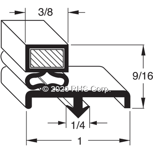 HUSSMANNGASKET, 23" X 58" -SV-