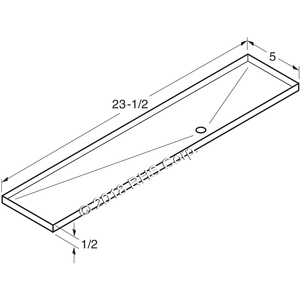 GLENCODRAIN PAN, 5" X 23-1/2" X 1/2"