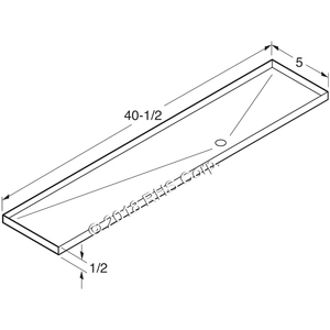 GLENCOEVAPORATOR DRAIN PAN, 5" X 40-1/2" X 1/2"