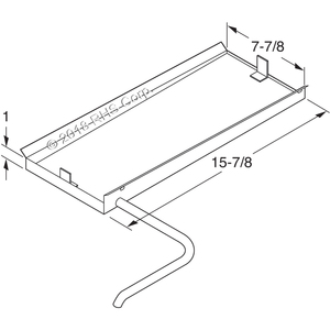 HOBARTEVAPORATOR DRAIN PAN, 7-7/8" X 15-7/8" X 1"