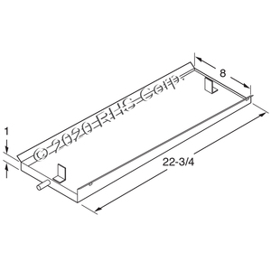 HOBARTCONDENSATE DRAIN PAN, 8" X 22-3/4" X 1"