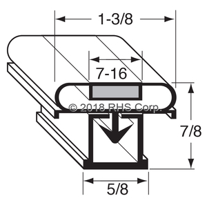 HOBARTGASKET, 26-3/4" SLIDING DOOR BUMPER