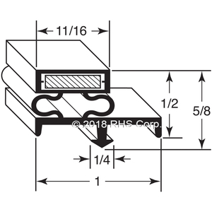 LEERGASKET, 22-1/2" X 38-1/4", BLACK