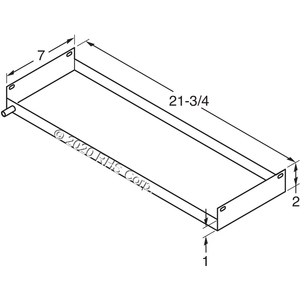 NORLAKEEVAPORATOR DRAIN PAN, 7" X 21-3/4" X 2"