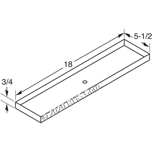 NORLAKECONDENSATE DRAIN PAN, 5-1/2" X 18" X 3/4"
