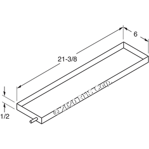 NORLAKEEVAPORATOR DRAIN PAN, 6" X 21-3/8" X 1/2"