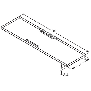 NORLAKEEVAPORATOR DRAIN PAN, 6" X 32" GALVINIZED