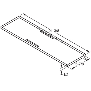 NORLAKEEVAPORATOR DRAIN PAN, 5-7/8" X 21-3/8" X 1/2"