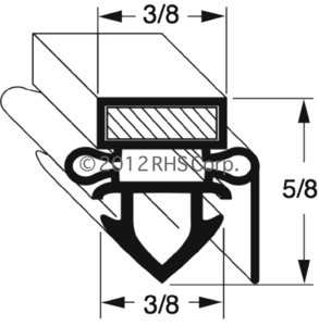 SILVER KINGGASKET, 25-1/4 X 53-1/4 BLK