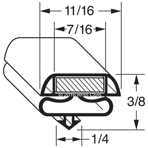 ANTHONYDOOR GASKET, 25-1/4" X 72-7/8" O.D.