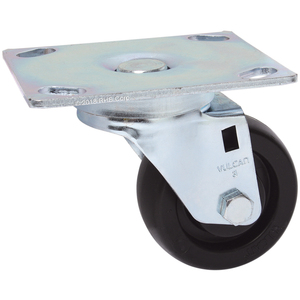 VICTORYCASTER, 4" SWIVEL PLATE, 3" WH