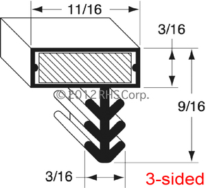 KOLPAKGASKET, JAMB 34-1/4" X78-5/8 G