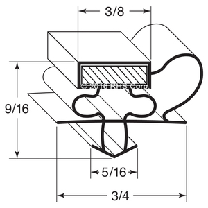 TURBO AIRGASKET, 17-7/8 X 53 BLK GJ