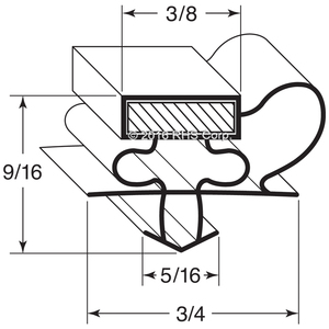 TURBO AIRGASKET, 8-1/8 X 38-5/8 BLK MAG